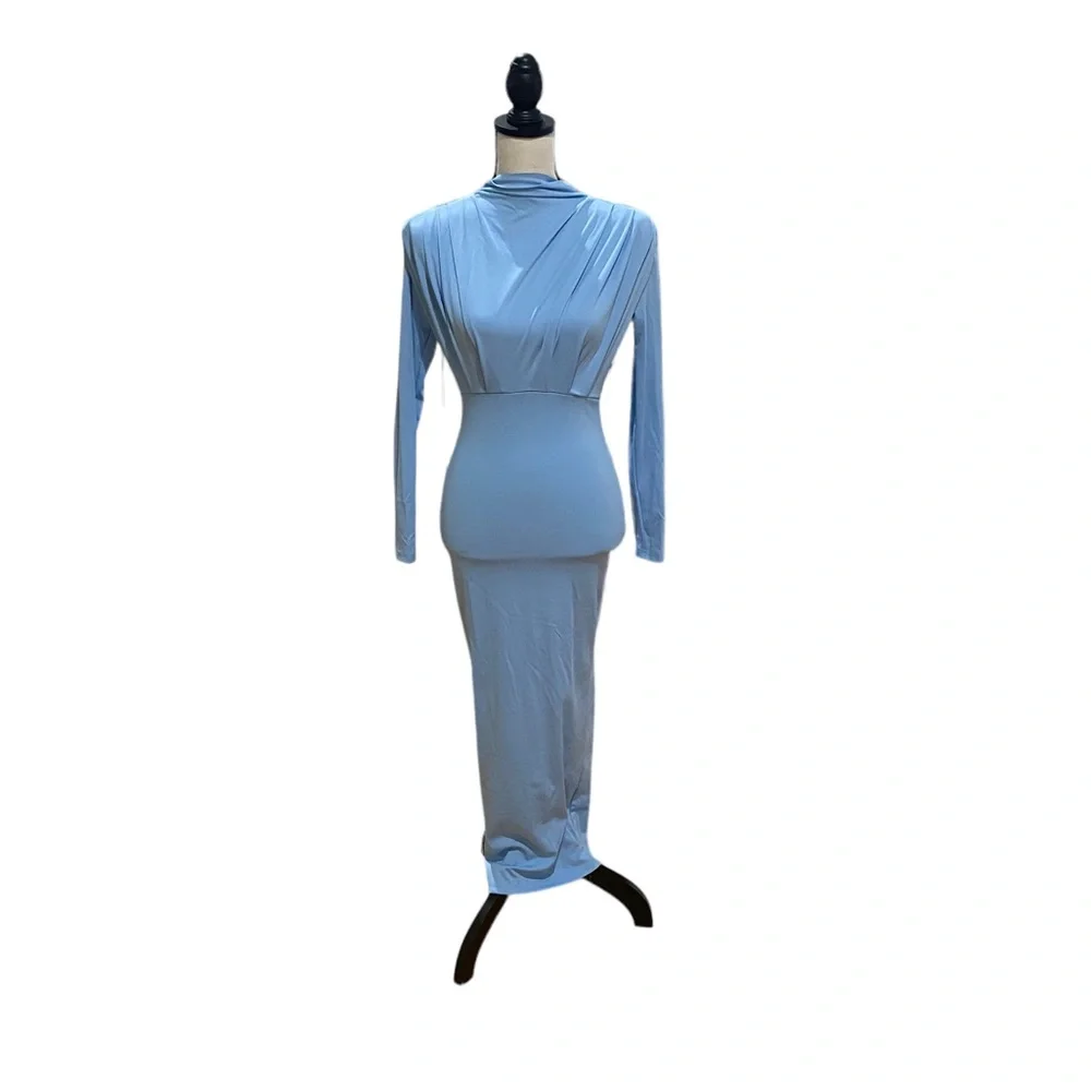 Mock Neck Shift Dress - Picture 1 of 2
